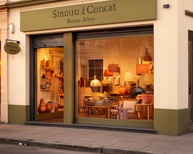 Fachada de la tienda de decoración del hogar en Pergamino Buenos Aires con vidriera de accesorios de interior